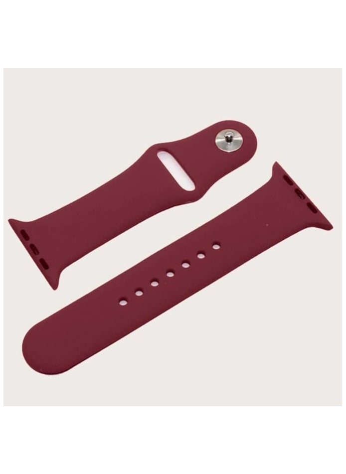 FITIT FITIT Bands for Apple Watch Band match with any Apple Watch Series 3 and Above (41mm 38mm and 40mm cases), Soft Silicone Sport Replacement Strap, Maroon.  - Image 4