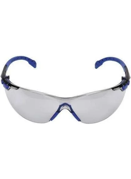 3M Solus Blue Black Edge Gray Glasses Scotchgard Anti-Fog Lens