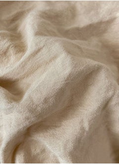LUNA Home Washable Cotton 6 Pieces King Size Duvet Cover Plain Design, Plain Beige Color  - Image 3