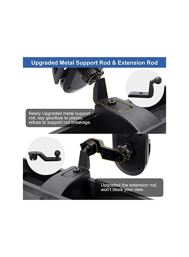 Green Tiger Upgraded Phone Mount for 2018 2019 2020 2021 2022 Jeep Wrangler JL JLU & Gladiator JT, Multi-Mount Phone Holder Dash Tray System Kit with Extension Arm Metal Support Rod Don't for Oil-Electric 4xe - Image 3