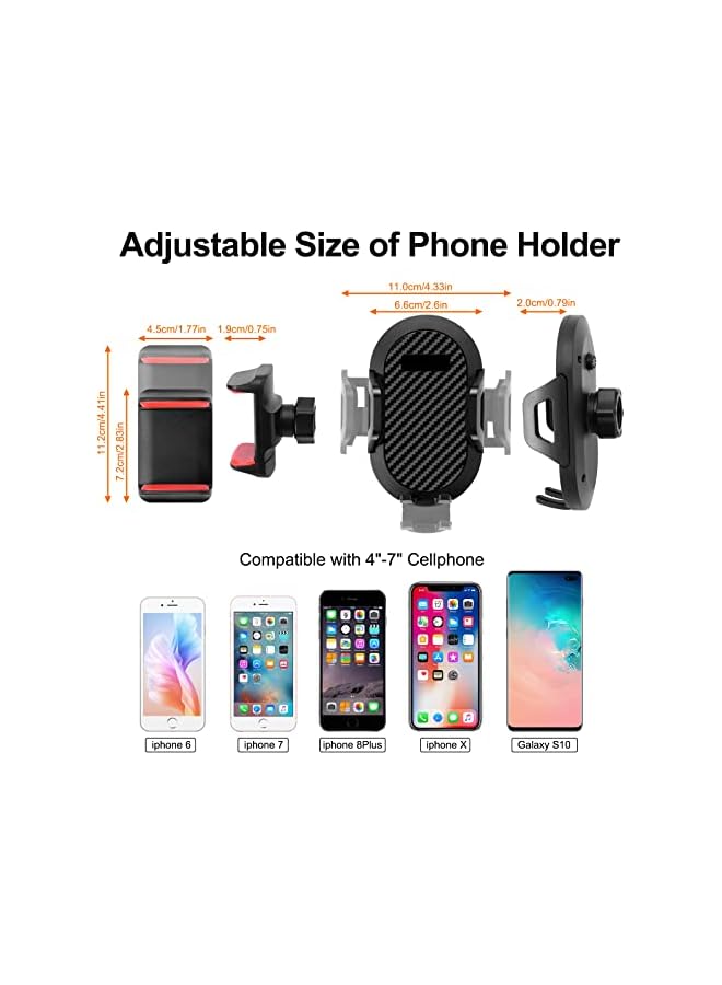 Green Tiger Upgraded Phone Mount for 2018 2019 2020 2021 2022 Jeep Wrangler JL JLU & Gladiator JT, Multi-Mount Phone Holder Dash Tray System Kit with Extension Arm Metal Support Rod Don't for Oil-Electric 4xe - Image 5