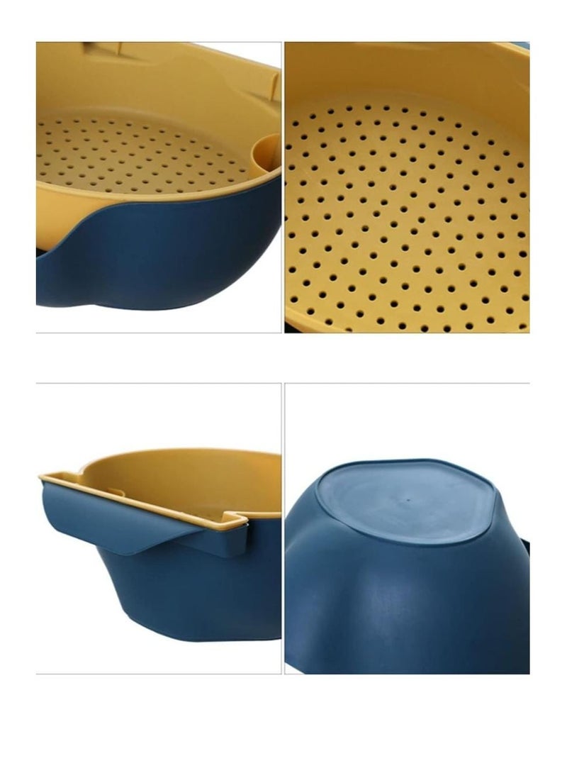 DARIYAH Lazy Snack Bowl with Phone Holder Double Dish Nut Bowl Fruit Tray For Pistachio Edamame Cherries Candy XQ-023 - Image 2