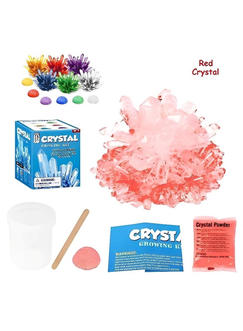 Simple Crystal Planting Growth Educational Toys Scientific Experiment Set, Stimulate Children's Interest in Learning, Curiosity & Interest in Science, Red Color Crystal  - Image 1