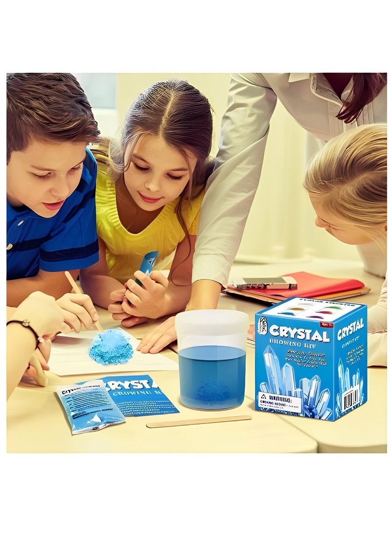 Simple Crystal Planting Growth Educational Toys Scientific Experiment Set, Stimulate Children's Interest in Learning, Curiosity & Interest in Science, Red Color Crystal  - Image 2
