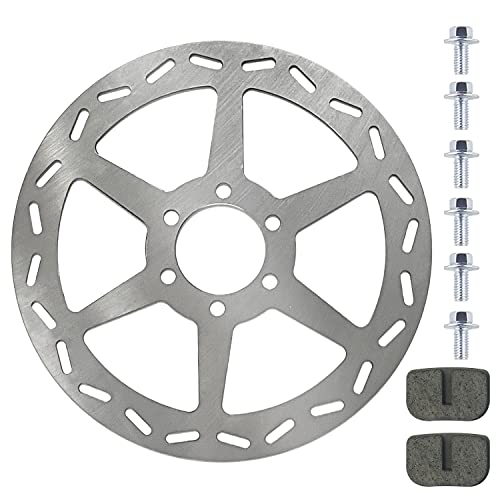 HOLATO Rear Brake Disc Rotor with Pads for Motovox MBX10 MBX11 Baja Doodle Bug DB30 Blitz Racer Coleman CT100U CC100X CK100 SK100 Mega Moto MMB80 TrailMaster TAOTAO ATD80A RT100 Mini Bike Go Kart - Image 1