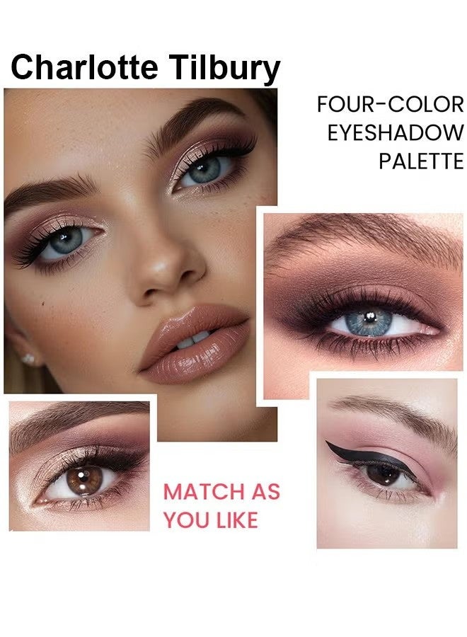 Charlotte Tilbury Luxury Palette Eyeshadow - Shimmer, Metallic & Satin Matte Eyeshadow Quad With A Rich Powder Formula - Includes 4 Complementary Shades, Pillow Talk - Image 2