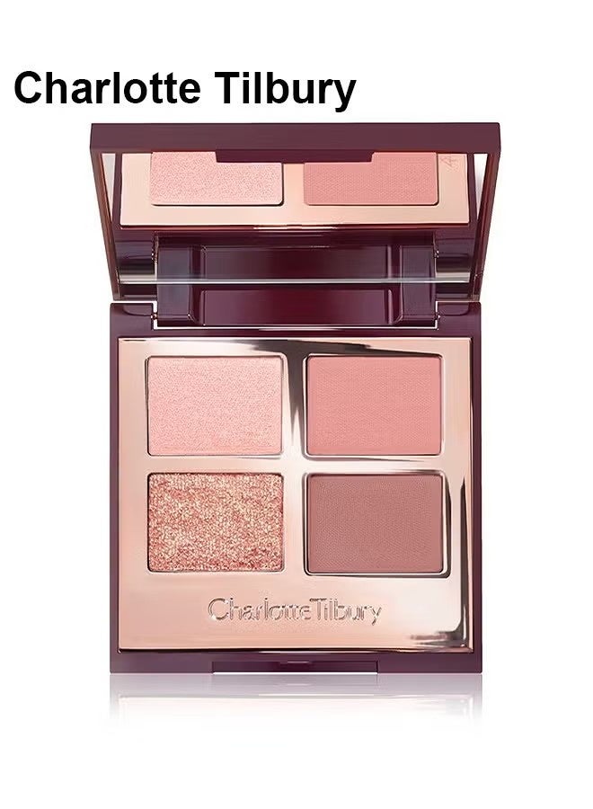 Charlotte Tilbury Luxury Palette Eyeshadow - Shimmer, Metallic & Satin Matte Eyeshadow Quad With A Rich Powder Formula - Includes 4 Complementary Shades, Pillow Talk - Image 1