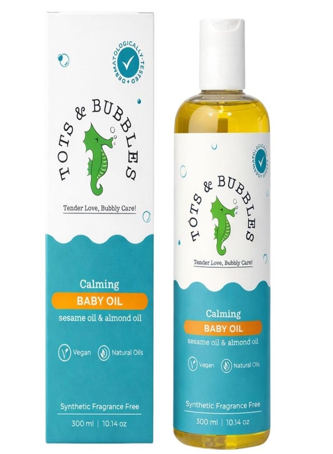 Tots and Bubbles Tots & Bubbles 100% Natural Baby Massage Oil | Almond, Olive & Mustard Oil Blend for Skin & Hair | Lightweight, Non-Sticky & Gentle for Newborn – 300 ml - Image 1