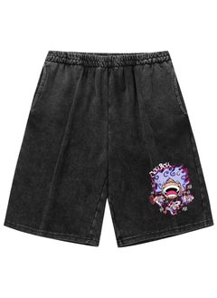 KUYING Summer One Piece Loose Print Casual Shorts  - Image 1