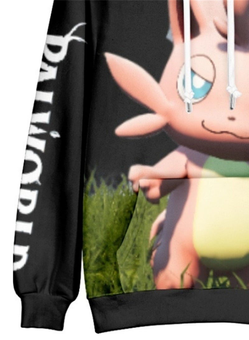 Palworld Phantom Beast Palu Animation Printed Hooded Sweatshirt for Adults and Children - Image 3