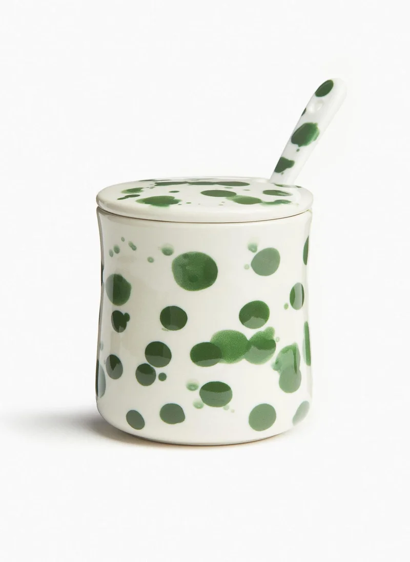 H&M Patterned Stoneware Jar