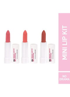 MyGlamm Popxo Makeup Collection No Drama Mini Lip Kit Lipstick Nude Lipstick Crème Finish Paraben Free Long Lasting Formula 3 In 1 Combo 7.5Gm (Pack Of 3)  - Image 3
