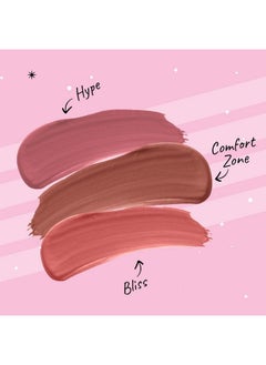 MyGlamm Popxo Makeup Collection No Drama Mini Lip Kit Lipstick Nude Lipstick Crème Finish Paraben Free Long Lasting Formula 3 In 1 Combo 7.5Gm (Pack Of 3)  - Image 4