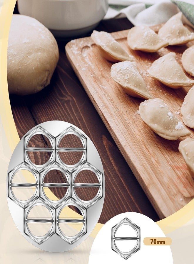 Vesici 3 Pcs Ravioli Maker Dumplings Set 37 Holes Ravioli and 12 Holes Ravioli Maker Press Dumplings with Wood Rolling Pin Metal Ravioli Cutter Kit for Ravioli Pasta Making Tools - Image 4