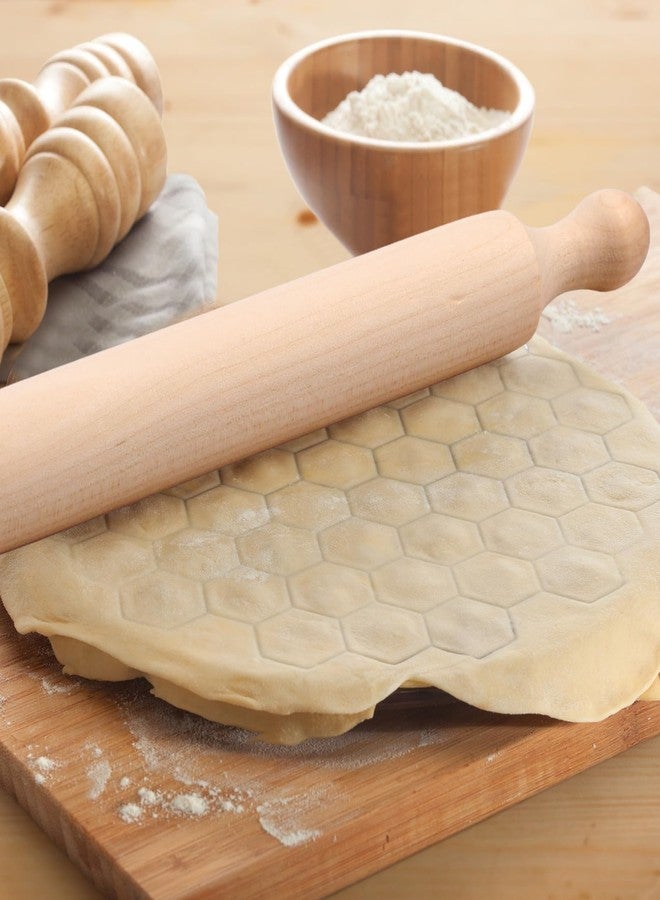 Vesici 3 Pcs Ravioli Maker Dumplings Set 37 Holes Ravioli and 12 Holes Ravioli Maker Press Dumplings with Wood Rolling Pin Metal Ravioli Cutter Kit for Ravioli Pasta Making Tools - Image 5