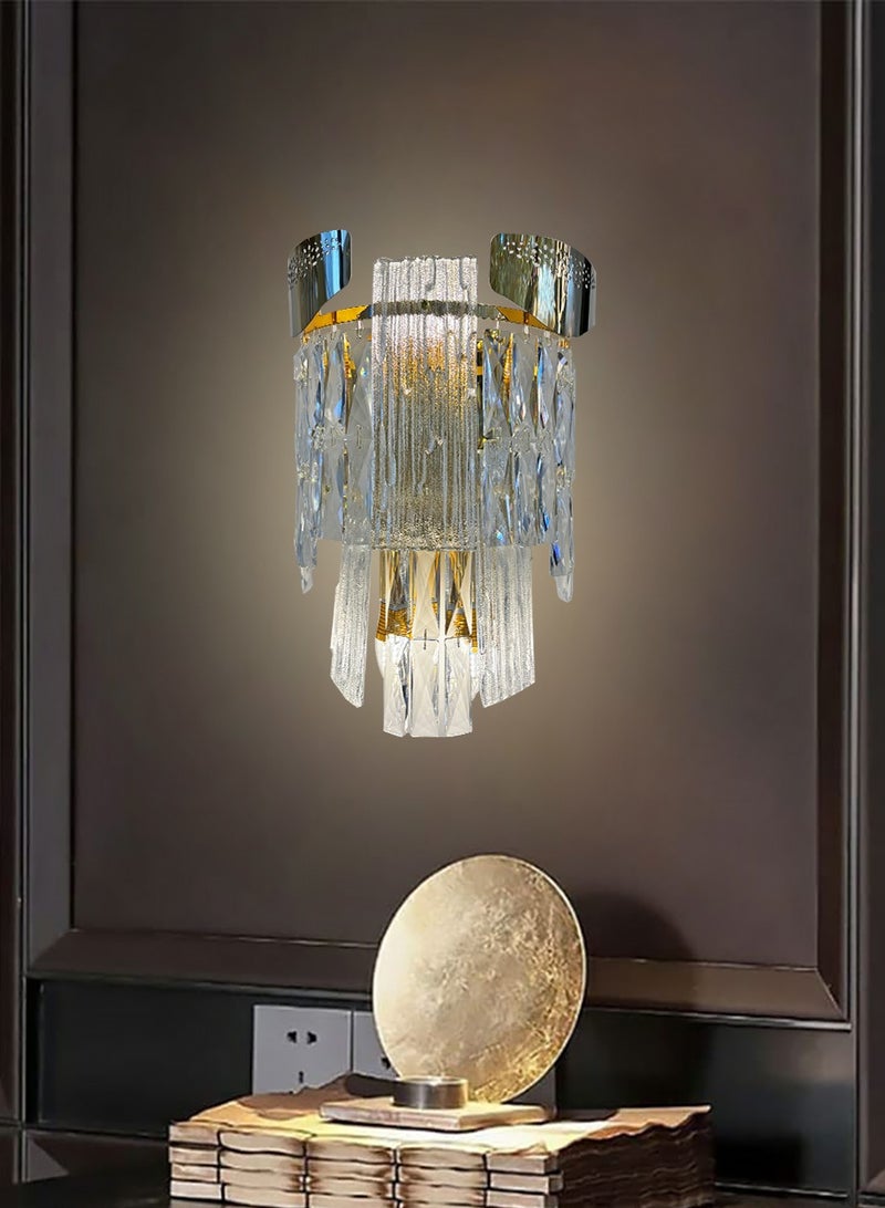 Target Modern Crystal Wall Lamp Gold for Living Room, Bedroom, Entryway, Hallway - Image 4