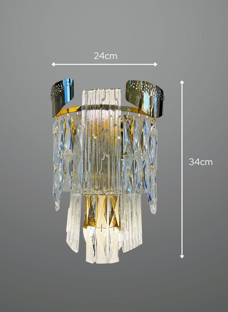 Target Modern Crystal Wall Lamp Gold for Living Room, Bedroom, Entryway, Hallway - Image 5