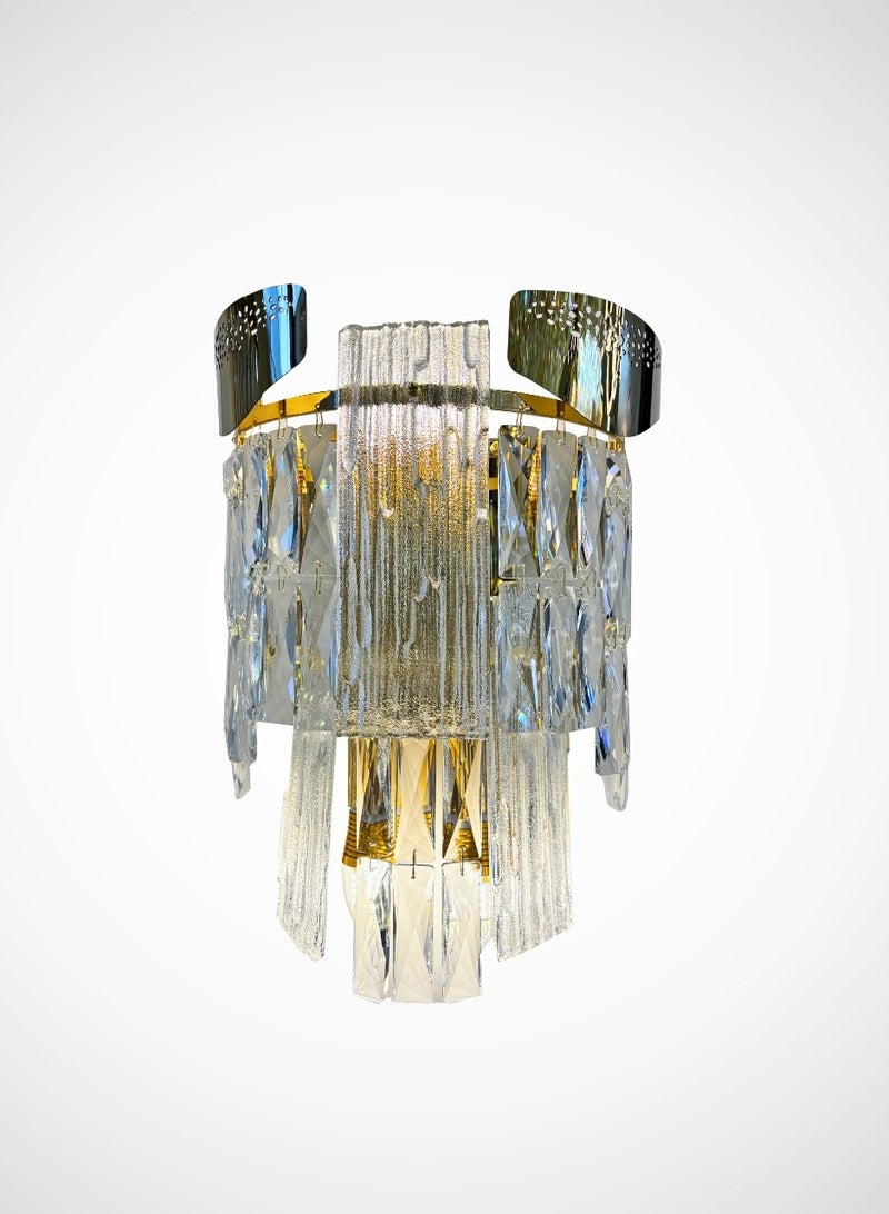 Target Modern Crystal Wall Lamp Gold for Living Room, Bedroom, Entryway, Hallway - Image 1