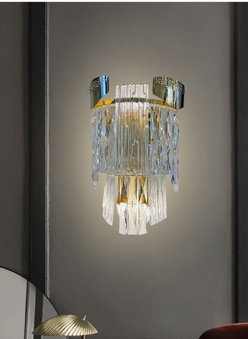 Target Modern Crystal Wall Lamp Gold for Living Room, Bedroom, Entryway, Hallway - Image 2