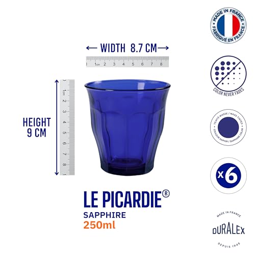 Duralex Picardie Saphir Tumbler 250 ML 6 Pcs (1027FB/6), Medium - Image 5