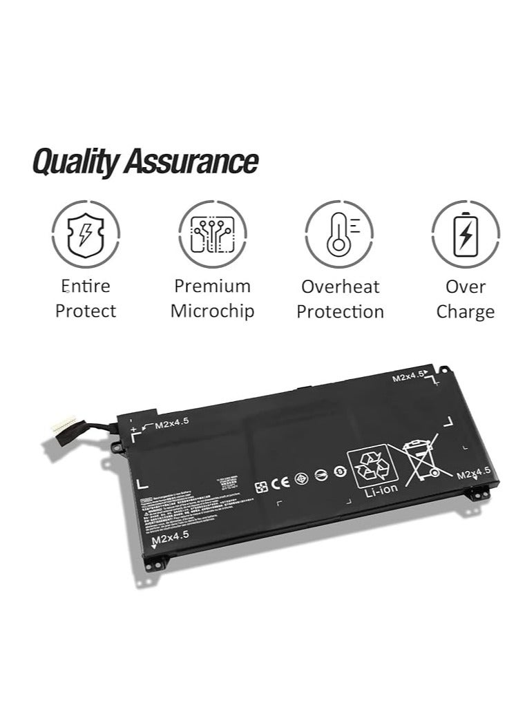 Terabyte PG06XL Battery Compatible for HP Omen 15-dh 15-dh0000 15t-dh000 15t-dh100 15-dh0001ns 15-dh0002ns 15-dh0002nl 15-dh0007ng dh0008ns HSTNN-DB9F L48431-2C1 L48497-005 L48497-006 - Image 4