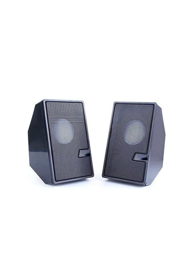 FV-205 Multimedia Speaker 2.0 Channel ,3W*2 Mini Wired Stereo Sound ,For PC / Laptop / Mobile | Black
