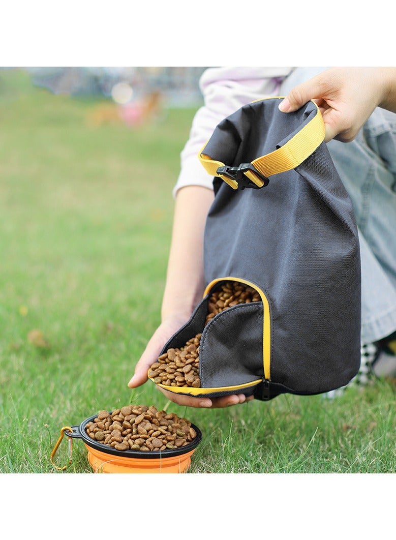 general Portable Dog Food Bag Waterproof Dog Food Bag Folding Bucket Large Capacity Cat Dog Pet Food Storage Tank Outdoor Food Pack  - Image 2
