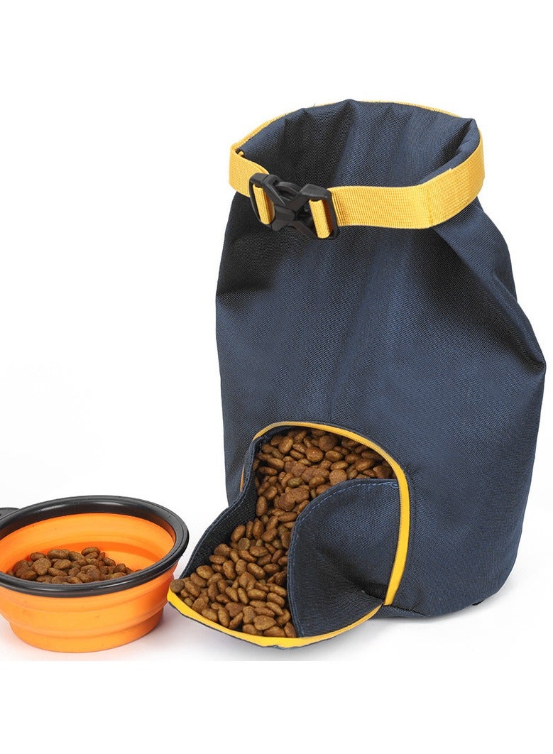 general Portable Dog Food Bag Waterproof Dog Food Bag Folding Bucket Large Capacity Cat Dog Pet Food Storage Tank Outdoor Food Pack  - Image 1