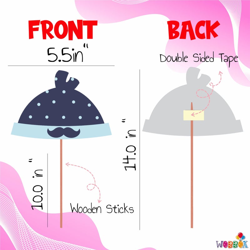 Wobbox Baby Shower Decoration Items| Baby Shower Ceremony Photo Booth Props for Photoshoot, Baby Shower Banner& Mom to Be Sash, Godh Bharai Ceremony Decoration Kit-(FP4731) - Image 3