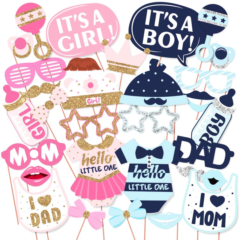 Wobbox Baby Shower Decoration Items| Baby Shower Ceremony Photo Booth Props for Photoshoot, Baby Shower Banner& Mom to Be Sash, Godh Bharai Ceremony Decoration Kit-(FP4731) - Image 5