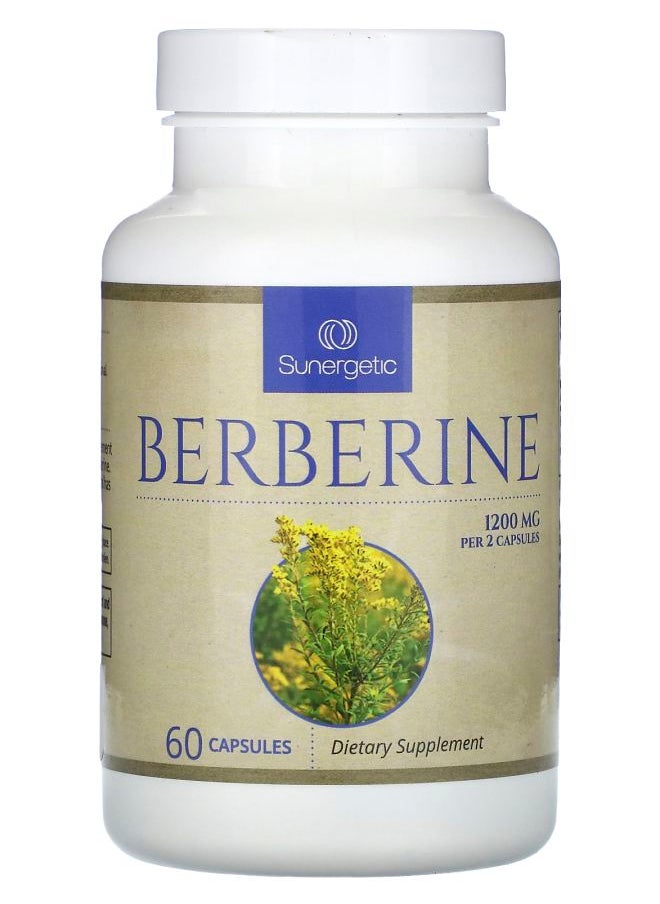 Sunergetic - Berberine 1200 mg 60 Capsules (600 mg per Capsule) - Image 1