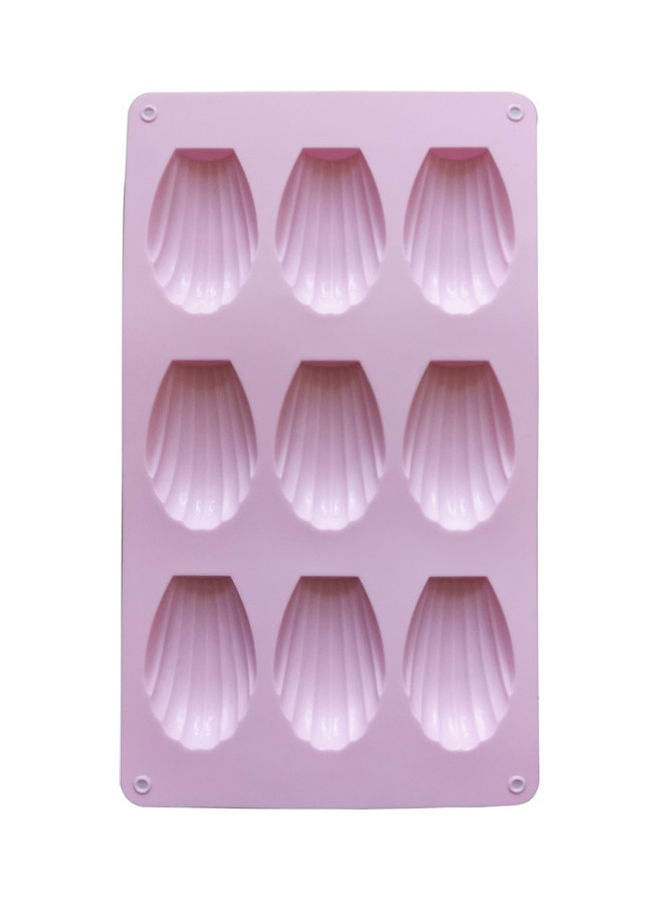 NIBEMINENT 9-Cavity Madeleine Shell Silicone Cake Mould Pink 29 x 17cm - Image 3