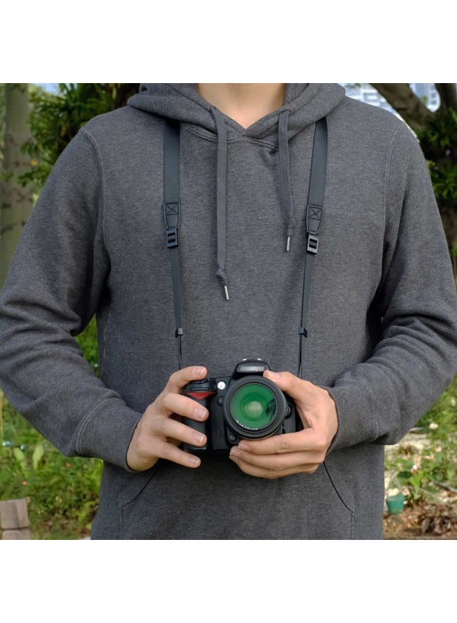 VKO Adjustable Camera Strap Neck Strap for Camera Black - Image 3