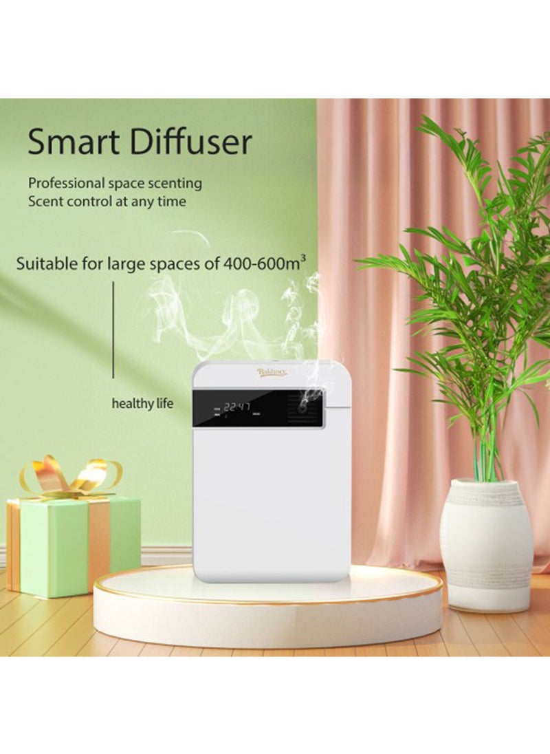 Bakhory - Essential Oil Diffuser MachineWith Adjustable Flow, Bluetooth Operated with auto Shut Off Future, White - Image 1