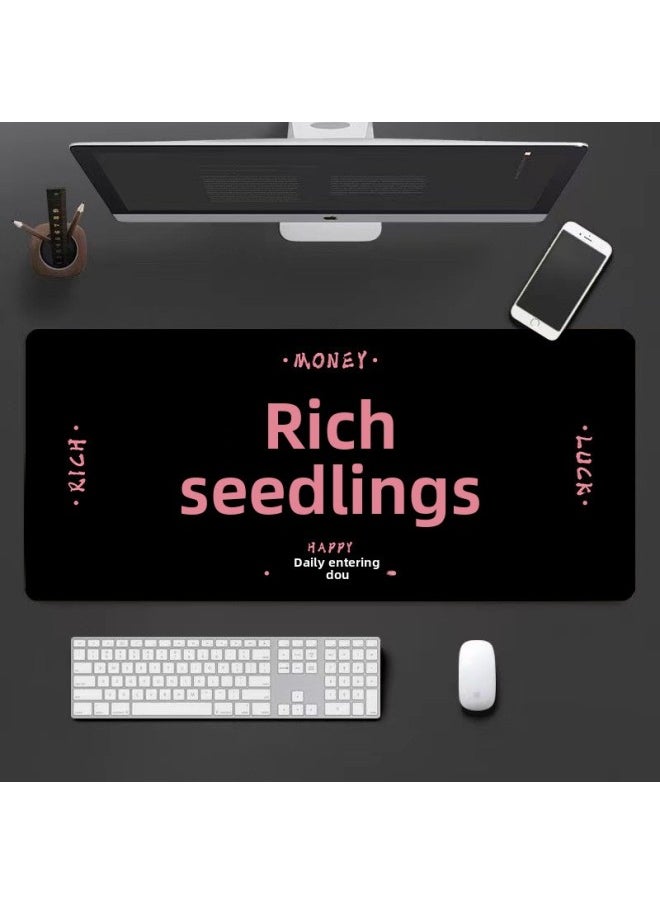 Simple Fun Text Oversized Mouse Pad Rich Computer Desk Pad Office Mouse Keyboard Pad Batch-Color:90x40cmx3mm (length X Width X Height)-Pattern:XCKW16
