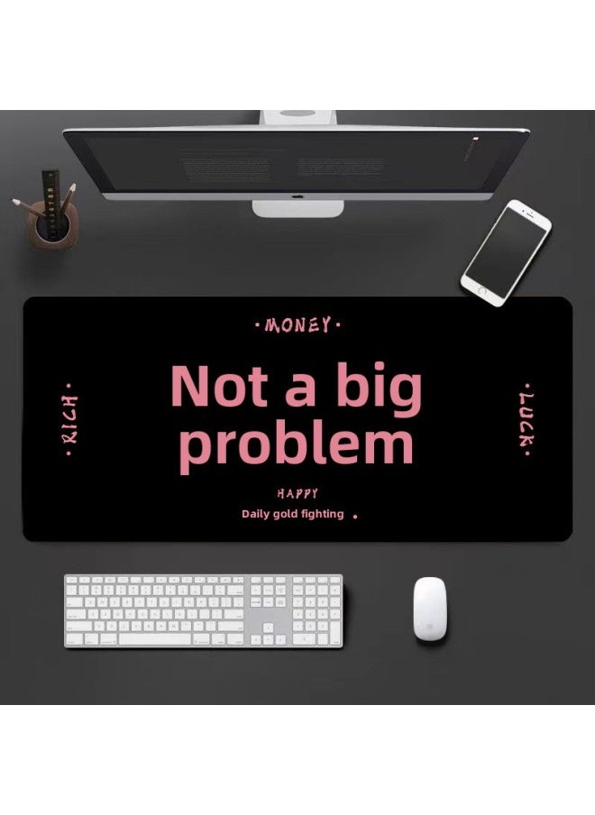 Simple Fun Text Oversized Mouse Pad Rich Computer Desk Pad Office Mouse Keyboard Pad Batch-Color:90x40cmx3mm (length X Width X Height)-Pattern:XCKW16