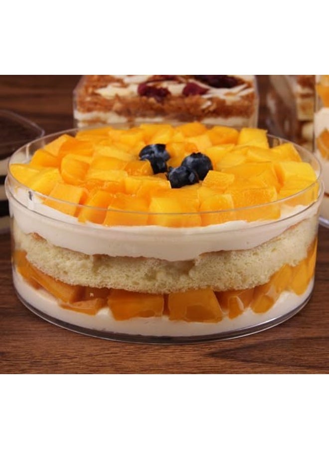 FUFU حاوية حلوى دائرية بلاستيكية قابلة للتصرف مع أغطية - Image 1