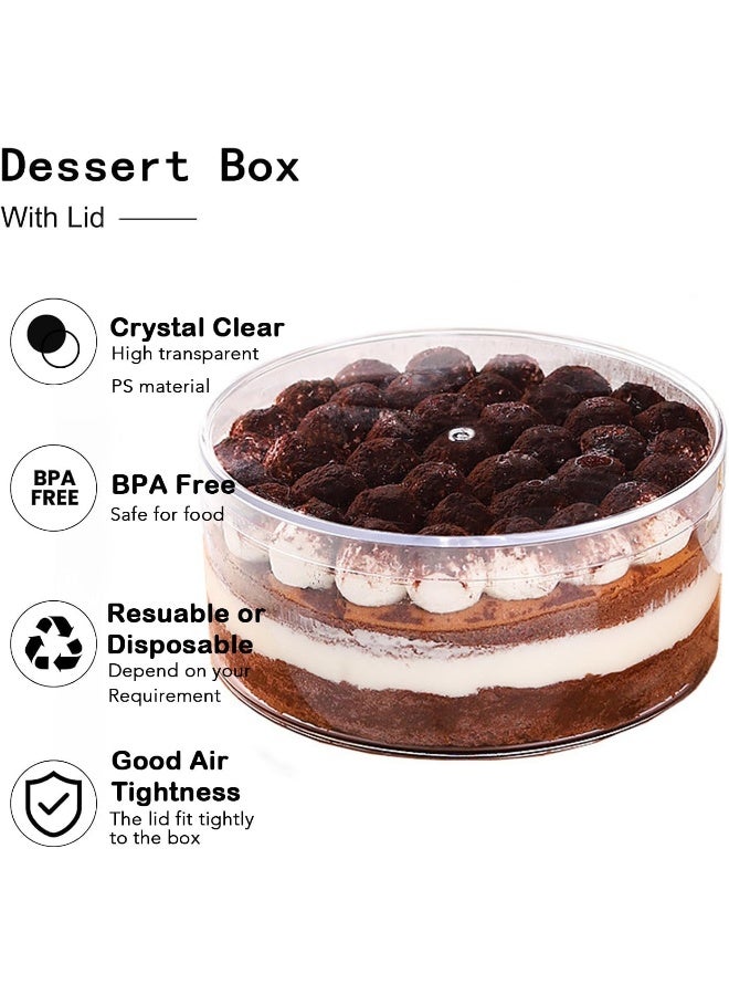 FUFU حاوية حلوى دائرية بلاستيكية قابلة للتصرف مع أغطية - Image 4