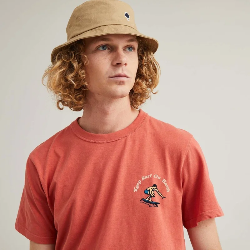 Faguo Lugny - Terra Cotta T-shirt in Cotton & Seawool Fibers