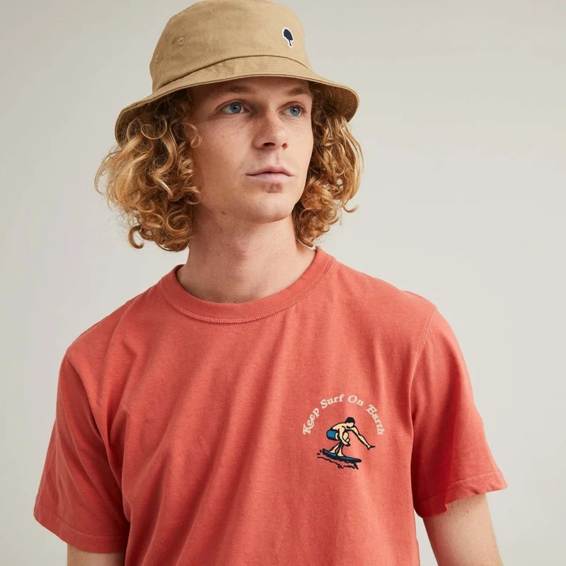Lugny - Terra Cotta T-shirt in Cotton & Seawool Fibers