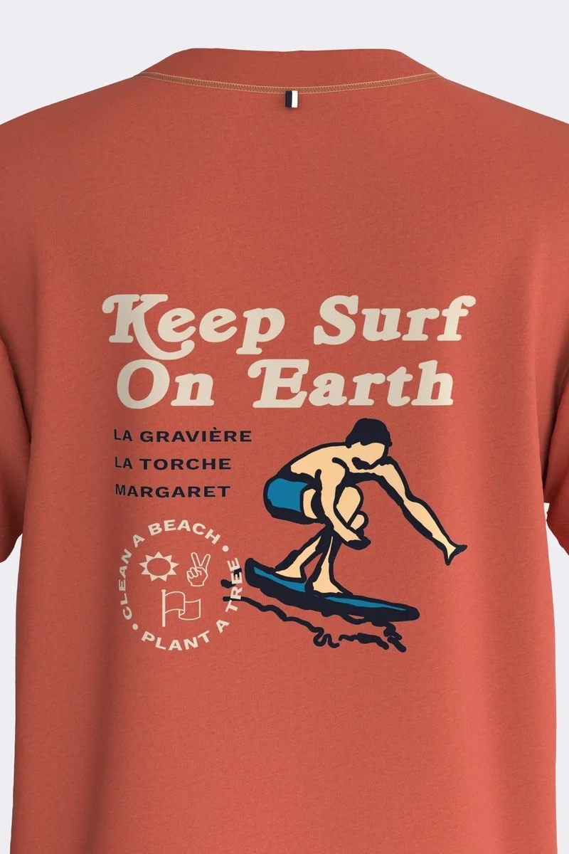 فاجو تيشيرت لوجني - تيرا كوتا من ألياف القطن والسي وول