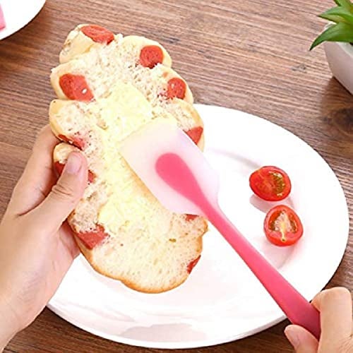 we3� Silicone Spatulas Heat Resistant Flexible Spatula 450F with FDA Grade Premium Kitchen Utensils with Good Grip Colour: Random (Pack of 4) - Image 5