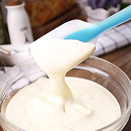 we3� Silicone Spatulas Heat Resistant Flexible Spatula 450F with FDA Grade Premium Kitchen Utensils with Good Grip Colour: Random (Pack of 4) - Image 4