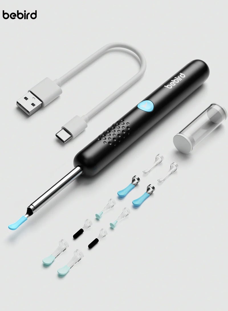 Bebird Wax Removal Tool for Ear - Spade Ear Canal Cleaner with Camera 1080P Earscope, Wax Remove Ear Picker with Vari Replacement Tips, Camera with 6LED Light for Ear/Nose/Throat Examination, Black  - Image 1