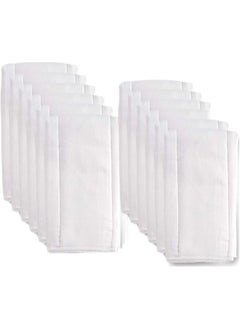 Fasoar Fasoar 6 Ply Cloth Diapers Burp Cloth, Thick Washable Absorbent Cotton Diaper for Babies and Toddlers Multi-Use 6/10/12 Count, White 6ply 12 Count, 12 Count (Pack of 1)  - Image 1