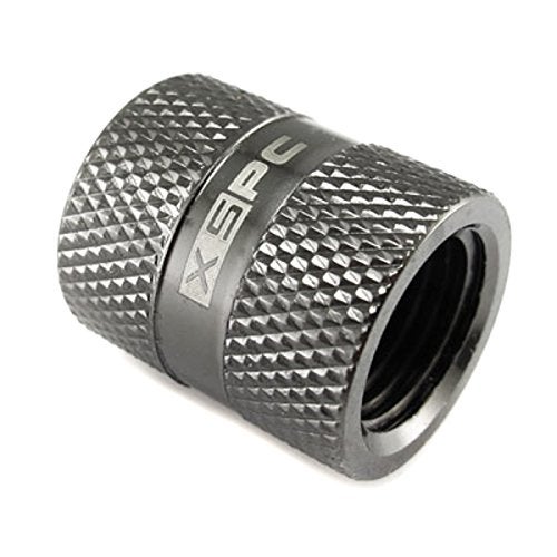 XSPC G1/4" Female to Female Rotary Fitting, Black Chrome - Image 1