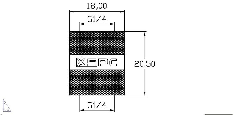 XSPC G1/4" Female to Female Rotary Fitting, Black Chrome - Image 3