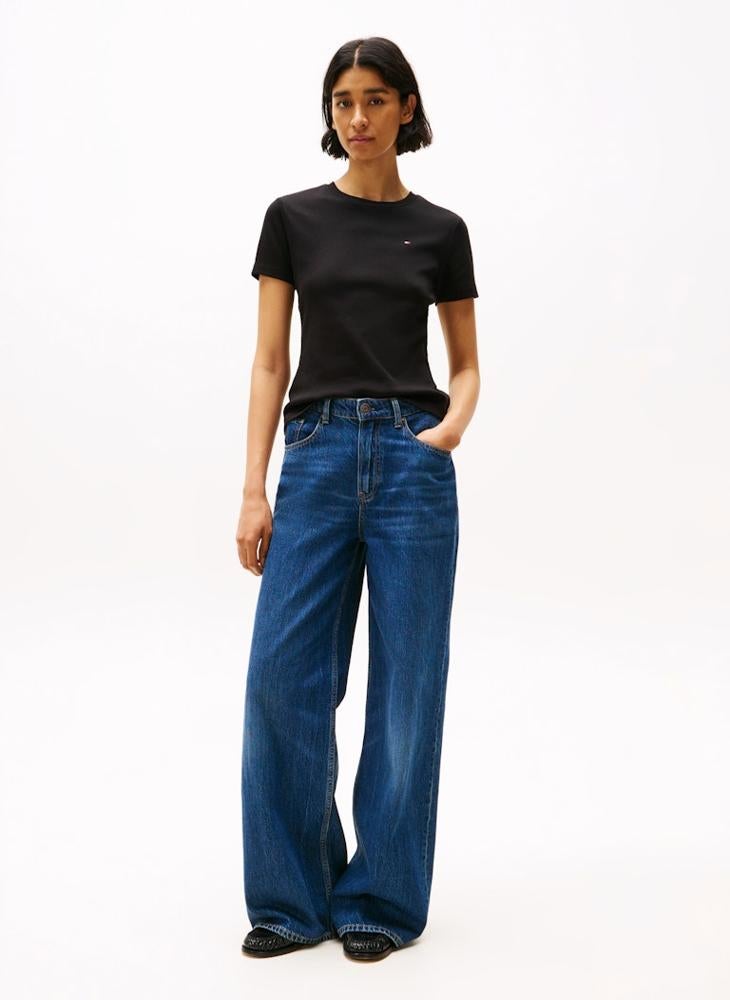 تومي هيلفيغر تيشيرت مخطط بياقة دائرية - Image 4