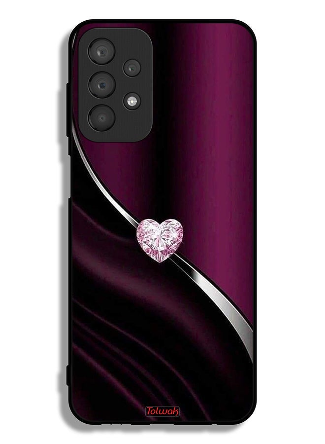 Tolwak Samsung Galaxy A23 4G Protective Case Cover Diamond Heart - Image 1