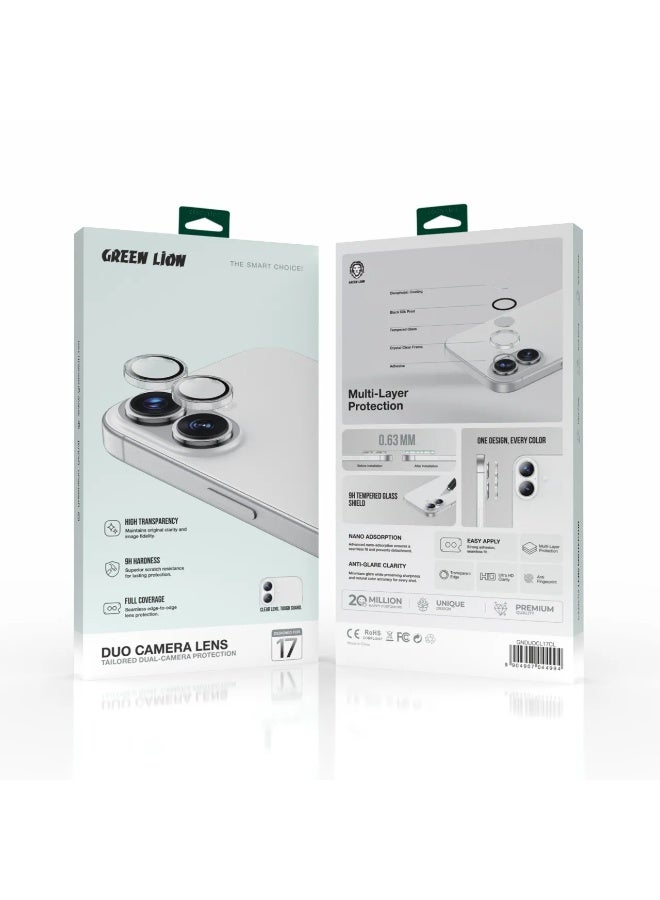 جرين ليون واقي عدسة iPhone 17 6.1 / عدسة كاميرا مزدوجة / واقي كاميرا / متين 9H / مضاد للخدش / مقاوم للماء - زجاج - Image 4